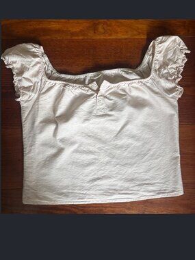 Brandy Melville x John Galt pink and white striped babydoll blouse